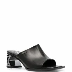 Karl Lagerfeld K-Blok shaped heel mules