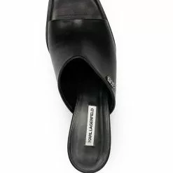 Karl Lagerfeld K-Blok shaped heel mules