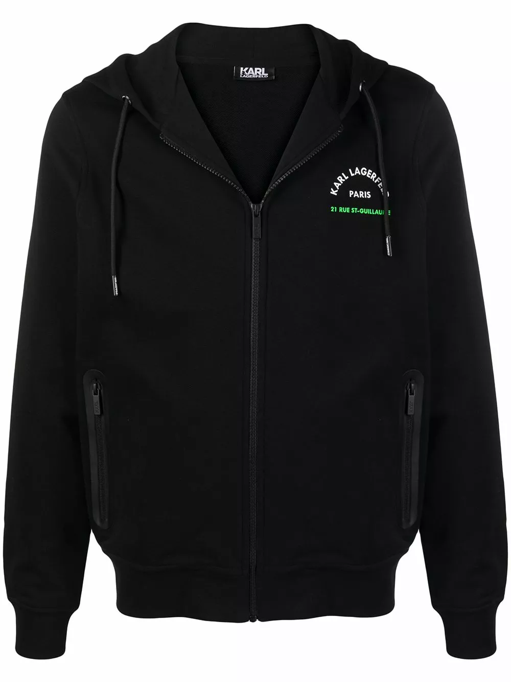 Karl Lagerfeld zip-through hooded sweatshirt