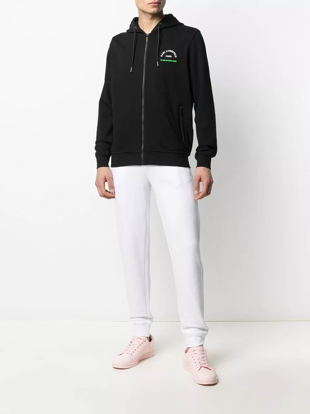 Karl Lagerfeld zip-through hooded sweatshirt