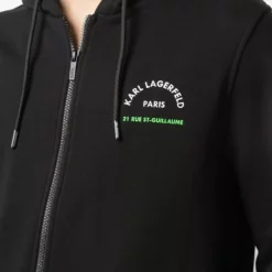 Karl Lagerfeld zip-through hooded sweatshirt