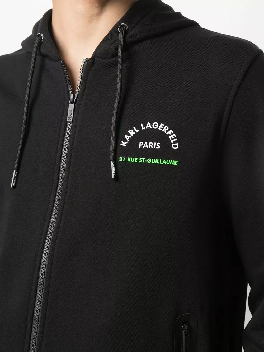 Karl Lagerfeld zip-through hooded sweatshirt