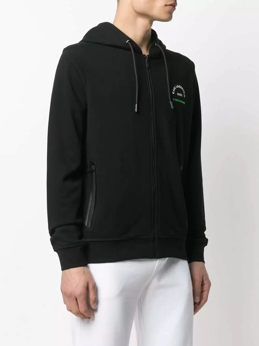 Karl Lagerfeld zip-through hooded sweatshirt