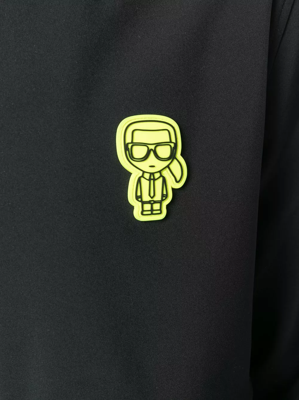 Karl Lagerfeld logo patch zip-up jacket