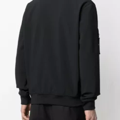 Karl Lagerfeld logo patch zip-up jacket