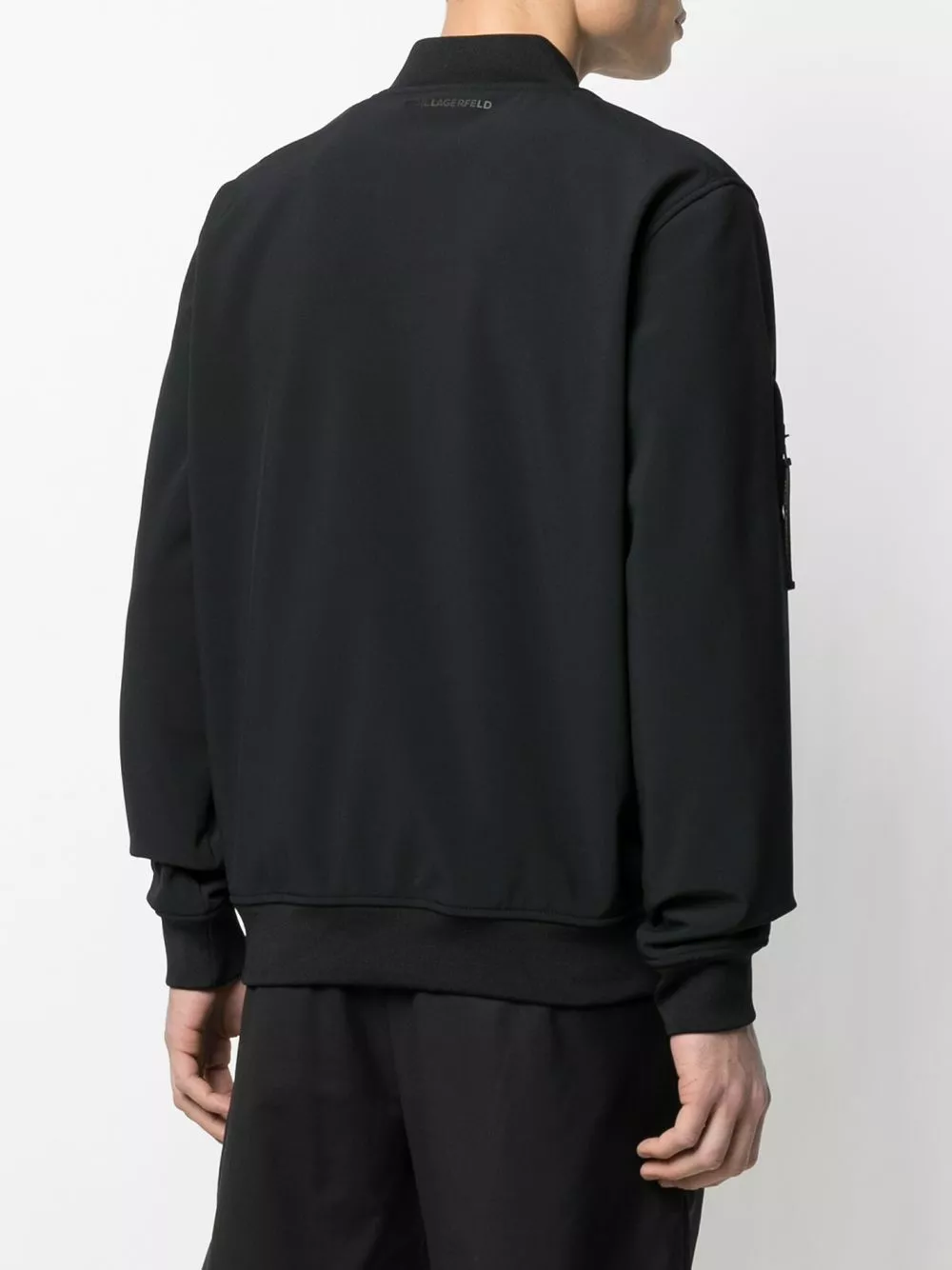 Karl Lagerfeld logo patch zip-up jacket