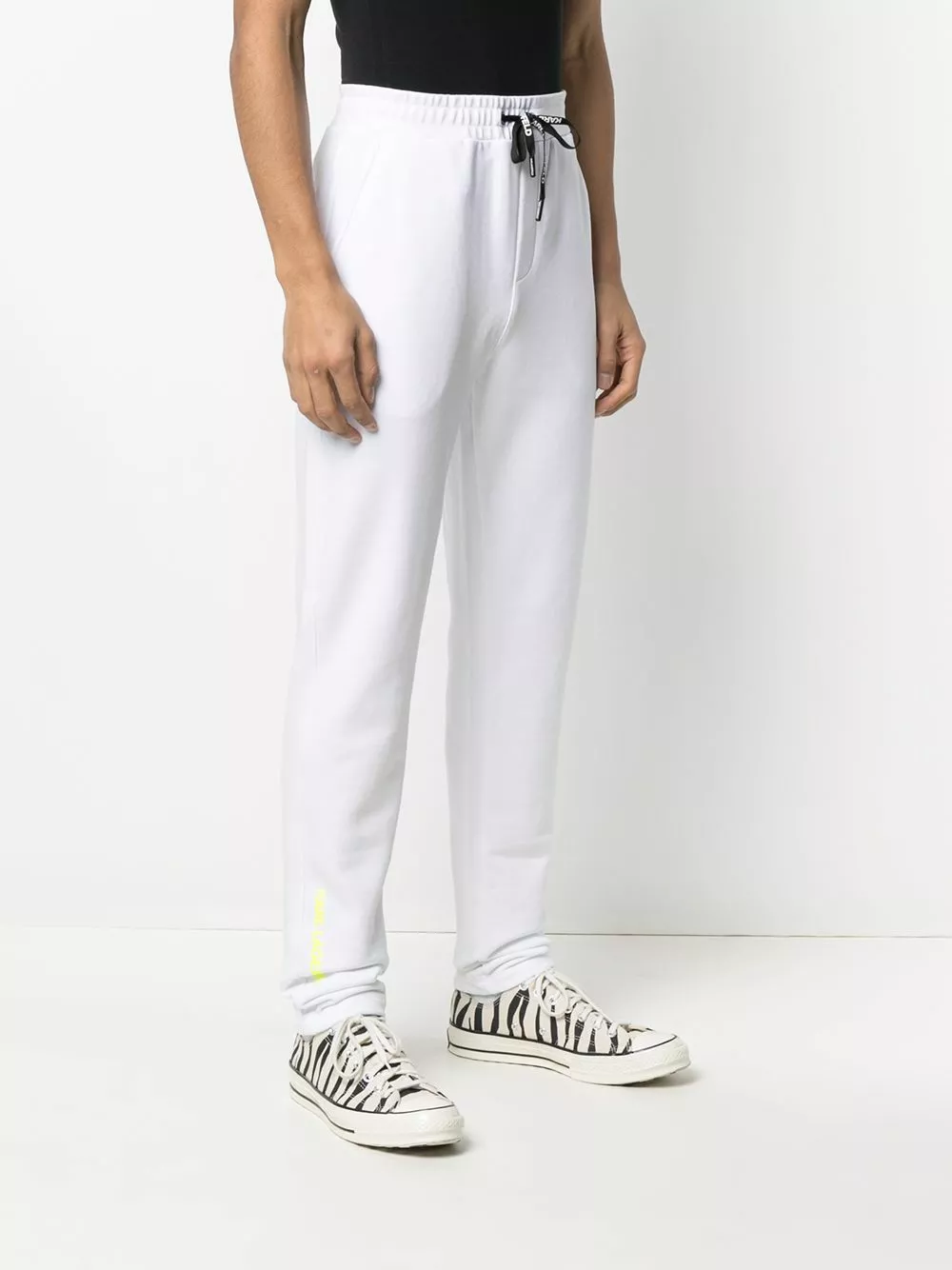 Karl Lagerfeld K/Ikonic logo-patch cotton trousers