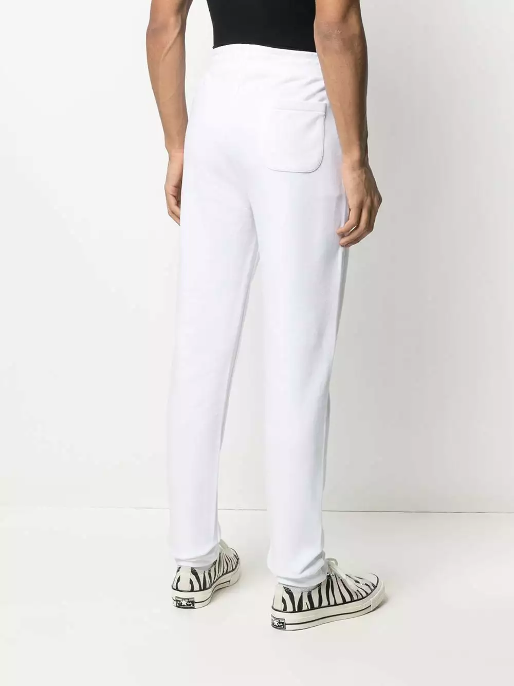 Karl Lagerfeld K/Ikonic logo-patch cotton trousers