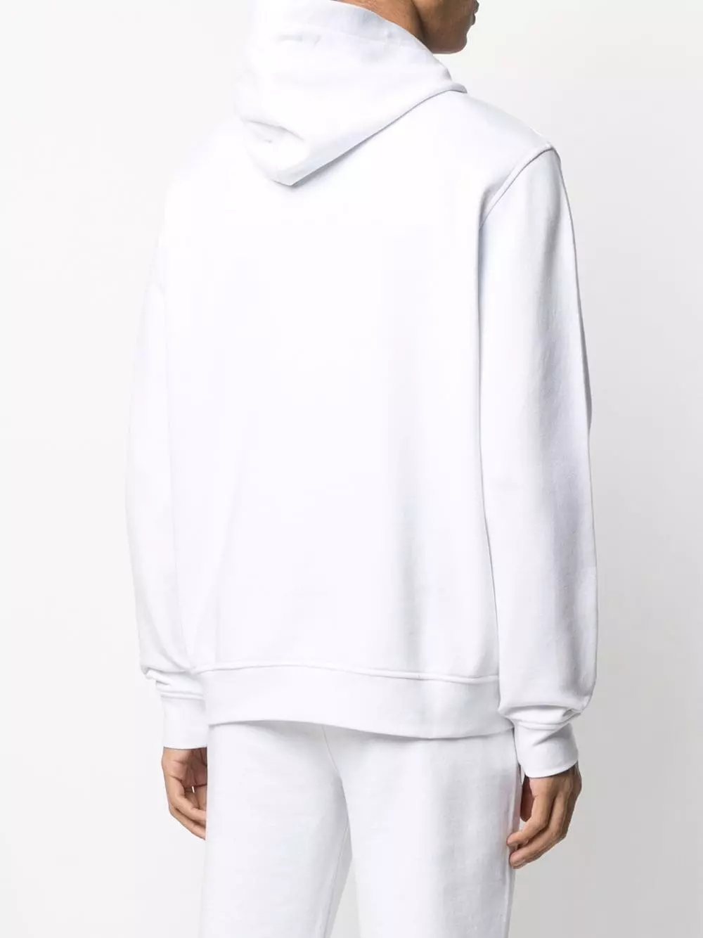 Karl Lagerfeld K/Ikonic logo-patch cotton hoodie