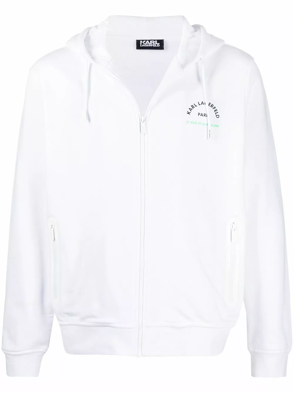 Karl Lagerfeld logo-print zip-up hoodie