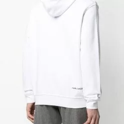 Karl Lagerfeld logo-print zip-up hoodie