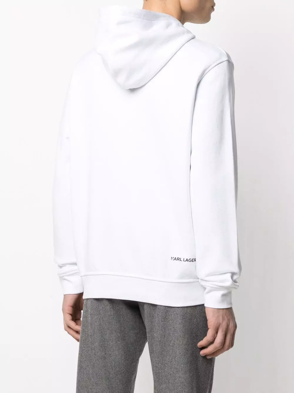 Karl Lagerfeld logo-print zip-up hoodie