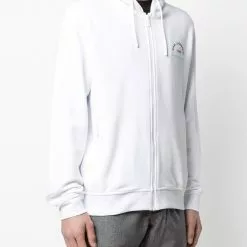 Karl Lagerfeld logo-print zip-up hoodie