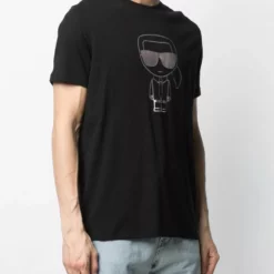 Karl Lagerfeld Ikonik metallic sheen T-shirt