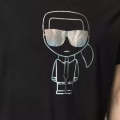 Karl Lagerfeld Ikonik metallic sheen T-shirt
