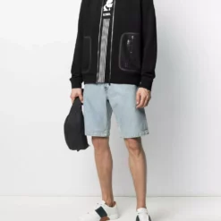 Karl Lagerfeld pixel-logo print stretch-cotton T-shirt