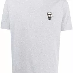 Karl Lagerfeld logo-patch cotton T-Shirt