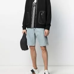Karl Lagerfeld mesh-pocket bomber jacket