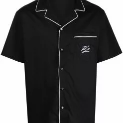 Karl Lagerfeld embroidered logo pyjama shirt