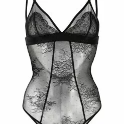 Karl Lagerfeld lace open-back bodysuit