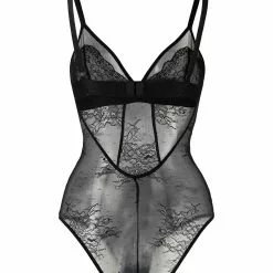 Karl Lagerfeld lace open-back bodysuit