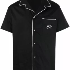 Karl Lagerfeld contrast-trim pajama set