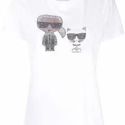 Karl Lagerfeld crystal-embellished Karl T-shirt
