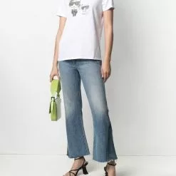 Karl Lagerfeld crystal-embellished Karl T-shirt