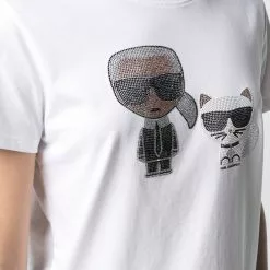 Karl Lagerfeld crystal-embellished Karl T-shirt