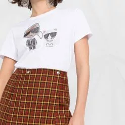 Karl Lagerfeld crystal-embellished Karl T-shirt