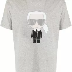Karl Lagerfeld K/Ikonic-print cotton T-shirt