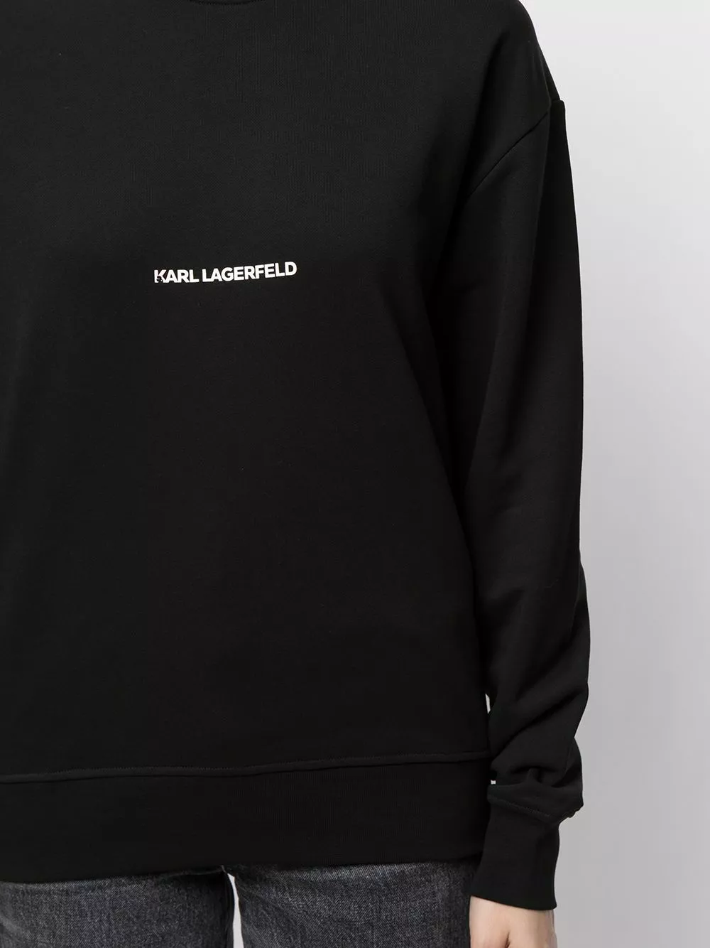 Karl Lagerfeld logo-print organic-cotton sweatshirt