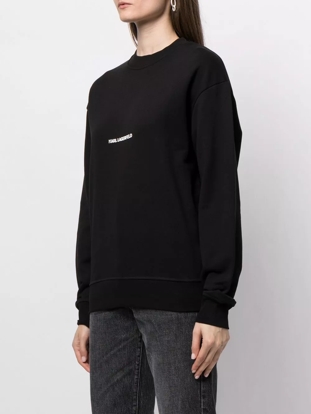 Karl Lagerfeld logo-print organic-cotton sweatshirt