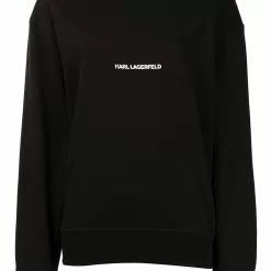 Karl Lagerfeld logo-print organic-cotton sweatshirt