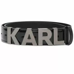 Karl Lagerfeld logo embellished belt