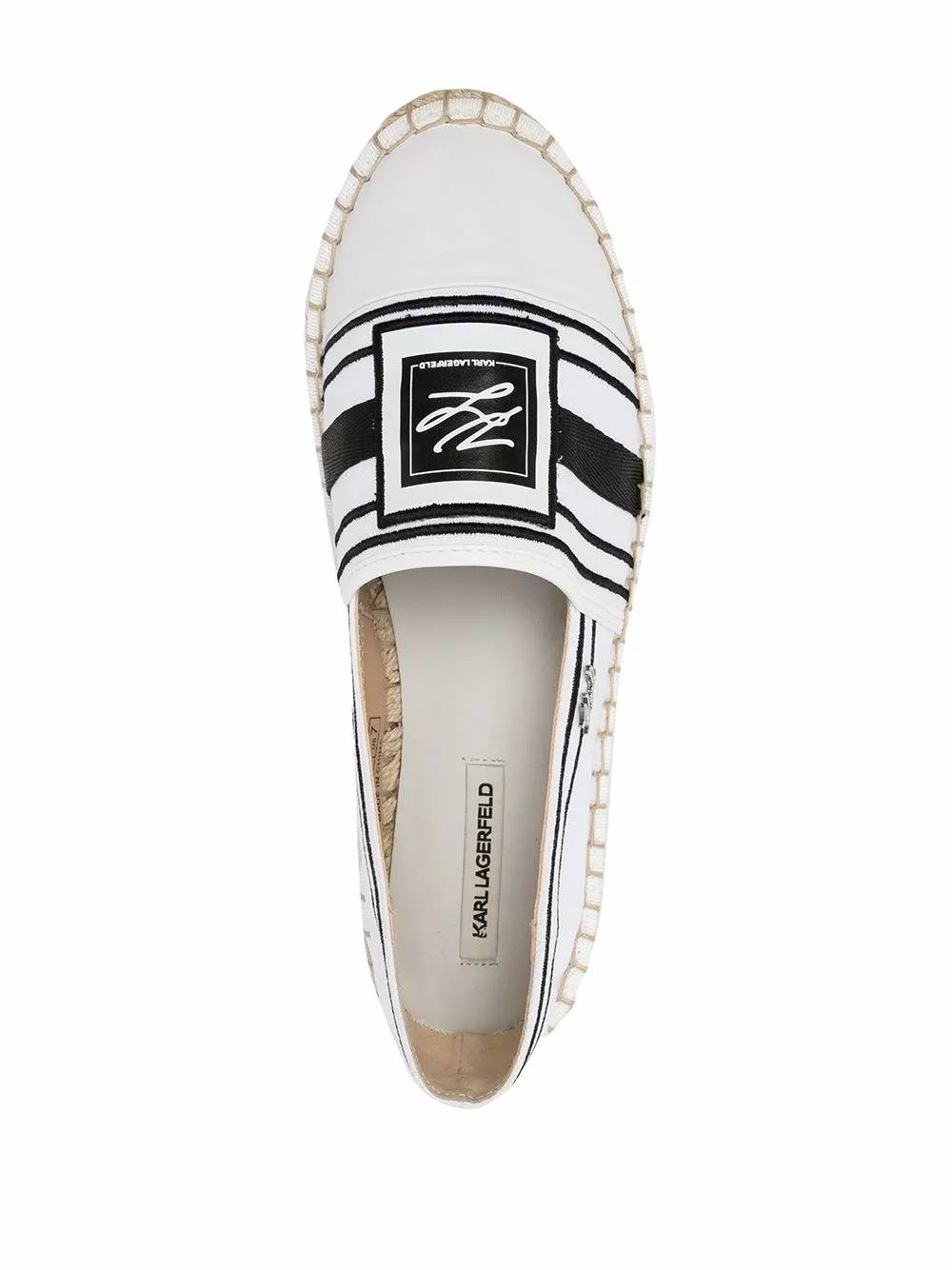 Karl Lagerfeld Kamini logo contrast espadrilles
