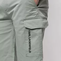 Karl Lagerfeld logo-print stretch-cotton cargo shorts
