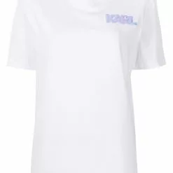 Karl Lagerfeld logo-patch cotton T-Shirt