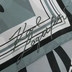Karl Lagerfeld Karligraphy embroidered silk scarf