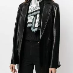 Karl Lagerfeld Karligraphy embroidered silk scarf