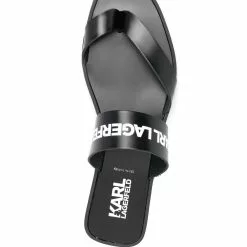 Karl Lagerfeld logo-print strap sandals