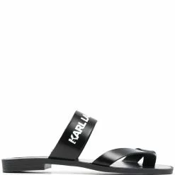 Karl Lagerfeld logo-print strap sandals