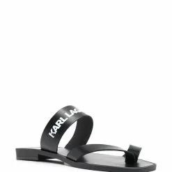 Karl Lagerfeld logo-print strap sandals