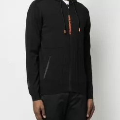 Karl Lagerfeld zip-front drawstring hoodie