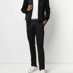 Karl Lagerfeld zip-front drawstring hoodie