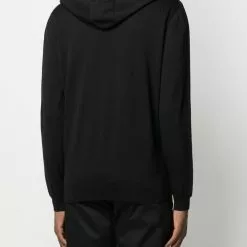 Karl Lagerfeld zip-front drawstring hoodie
