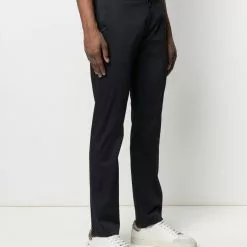 Karl Lagerfeld contrasting-waistband straight-leg trousers