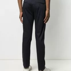 Karl Lagerfeld contrasting-waistband straight-leg trousers