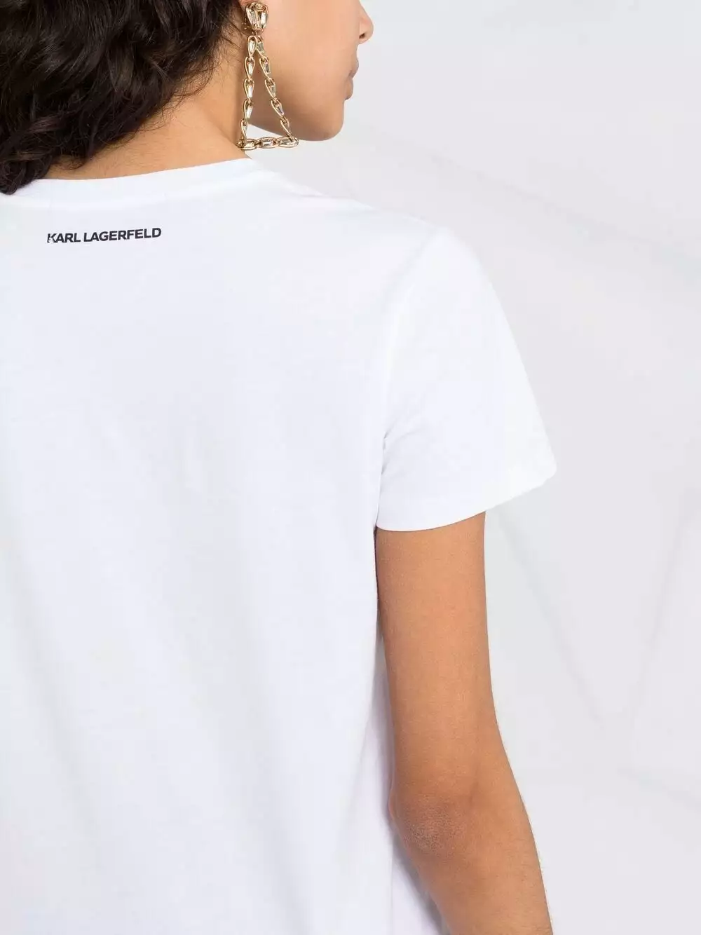 Karl Lagerfeld sequin cat print T-shirt