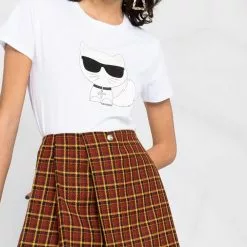 Karl Lagerfeld sequin cat print T-shirt